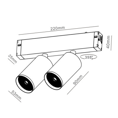 Трековый светильник Smart Line IL.0050.5011-GU10-GAB