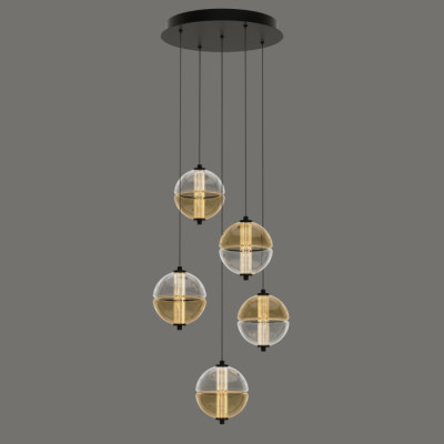 Подвесной светильник MD24022079 MD24022079-5A black/amber